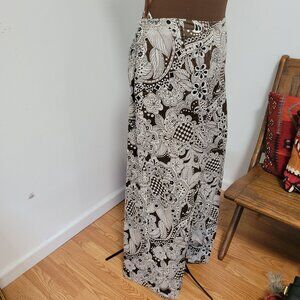 Super cool ATW Claude brown 100% Funky Wide Leg Graphic Pants